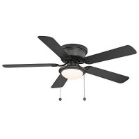 Hampton Bay Hugger 52 in. Black Ceiling Fan - Black - Reversable Blades - B01BPF58I2
